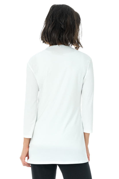 Travel Collection Open-front Cardigan with 3/4 Sleeve