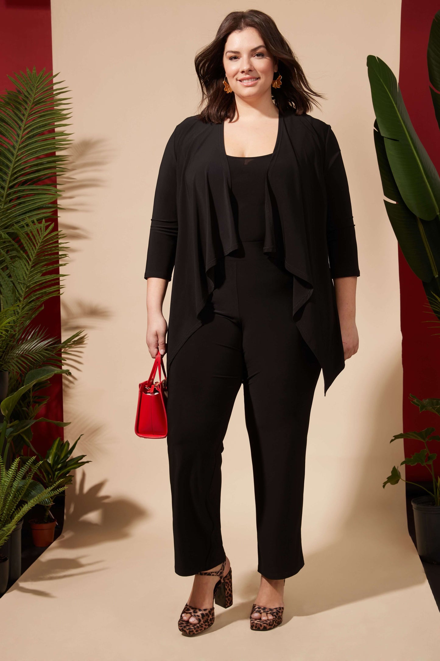 Travel Collection Plus Size Open-front Cardigan