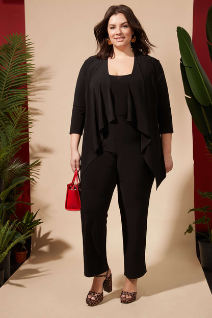 Travel Collection Plus Size Open-front Cardigan