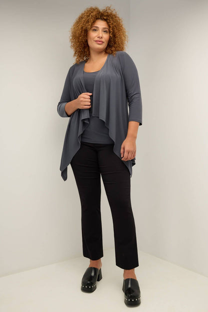 Travel Collection Plus Size Open-front Cardigan