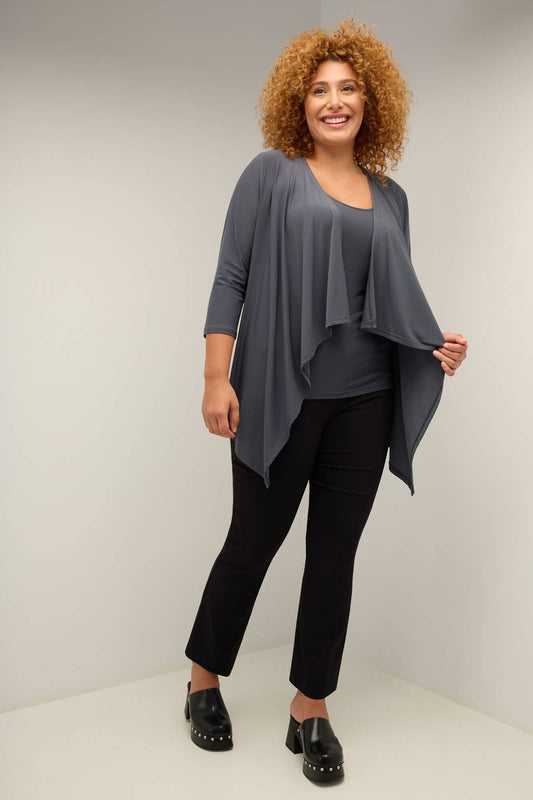 Travel Collection Plus Size Open-front Cardigan