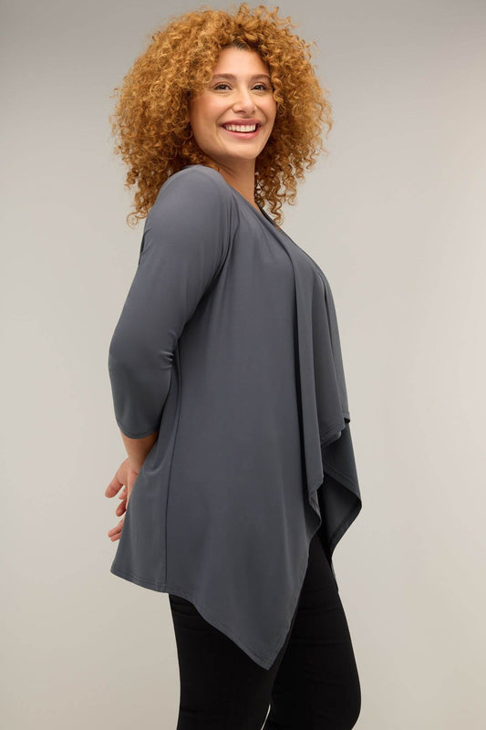Travel Collection Plus Size Open-front Cardigan