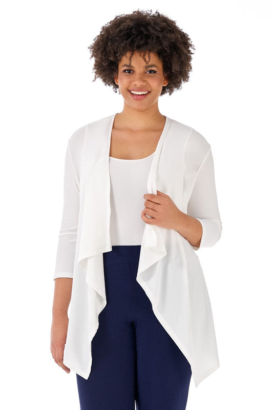 Travel Collection Plus Size Open-front Cardigan