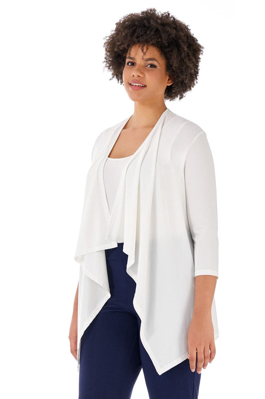 Travel Collection Plus Size Open-front Cardigan
