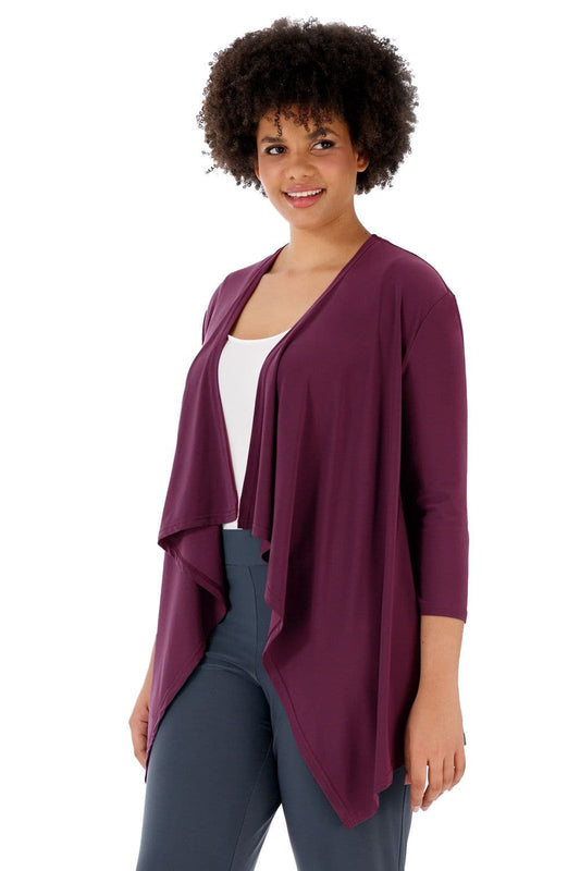 Travel Collection Plus Size Open-front Cardigan