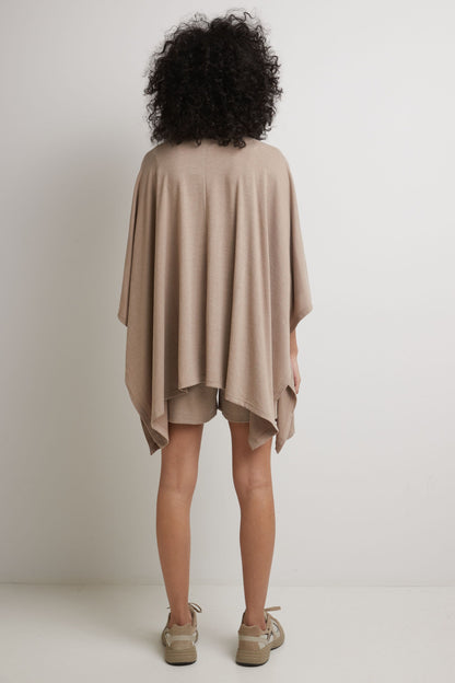 Rekucci Women's Simply Soft Knit Poncho Sweater