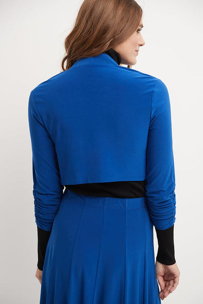 Wrinkle Resistant Bolero Shrug with Ruched Sleeves