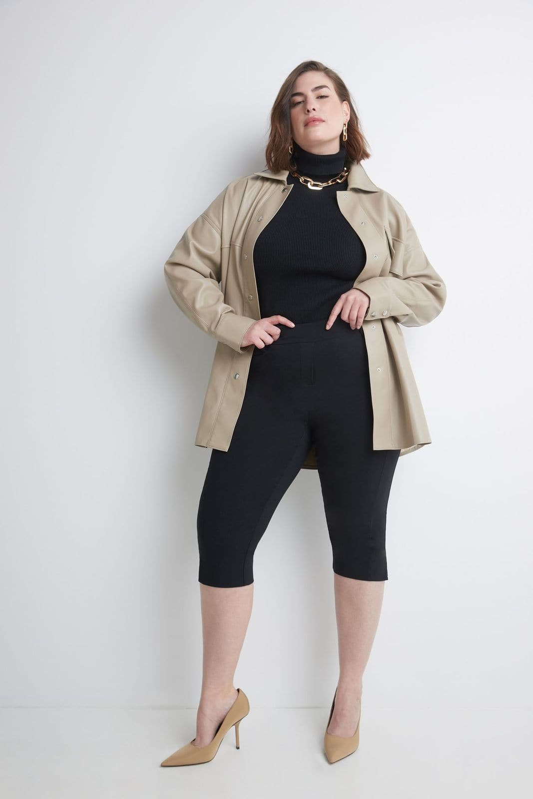 Slimming Plus Size Capris with Real Pockets