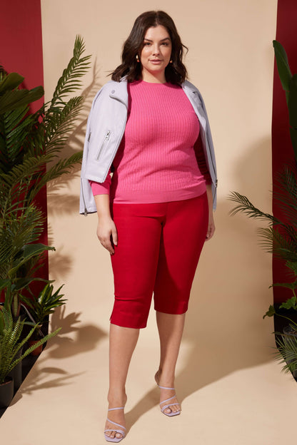 Slimming Plus Size Capris with Real Pockets