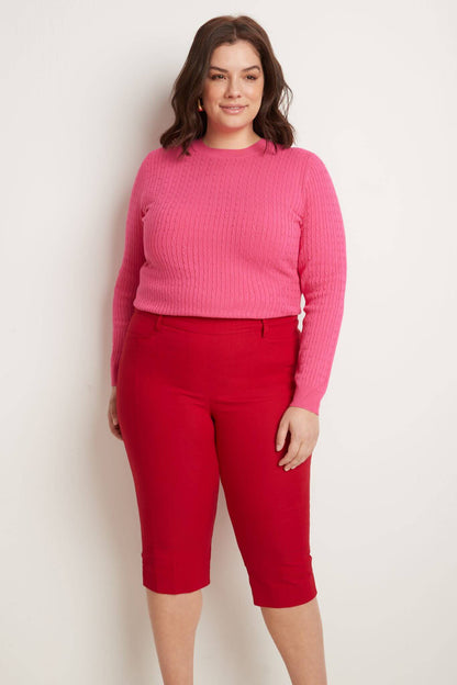 Slimming Plus Size Capris with Real Pockets