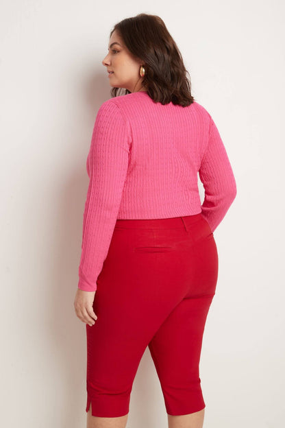 Slimming Plus Size Capris with Real Pockets