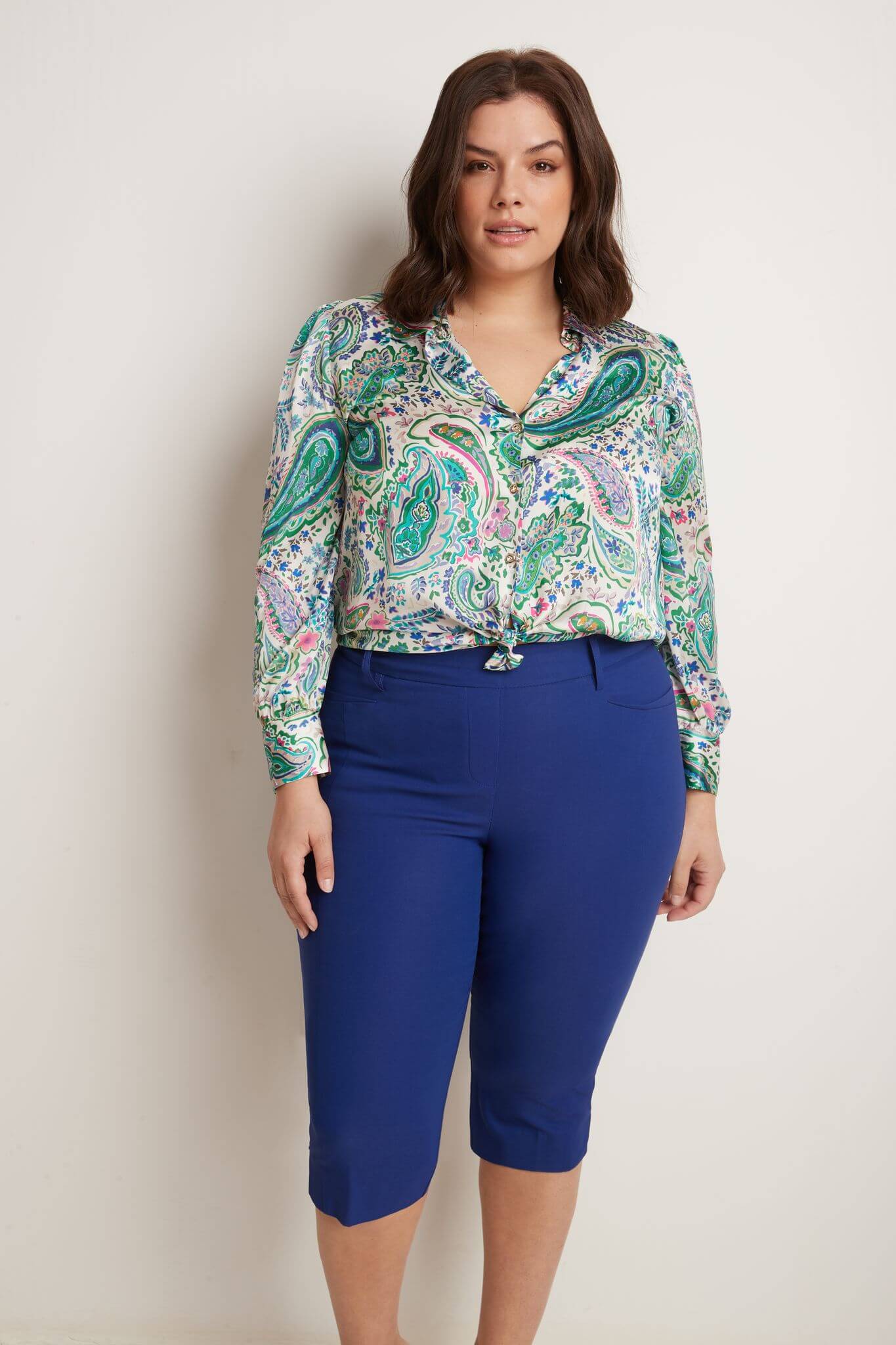 Slimming Plus Size Capris with Real Pockets