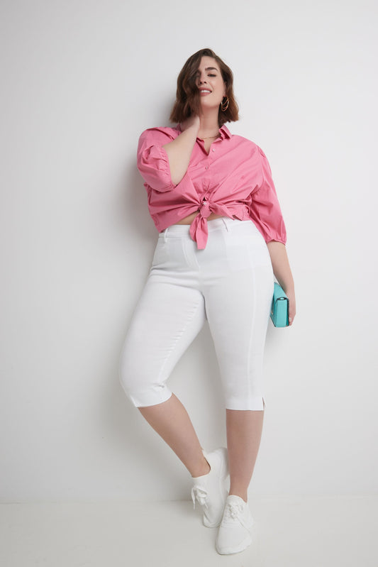 Slimming Plus Size Capris with Real Pockets