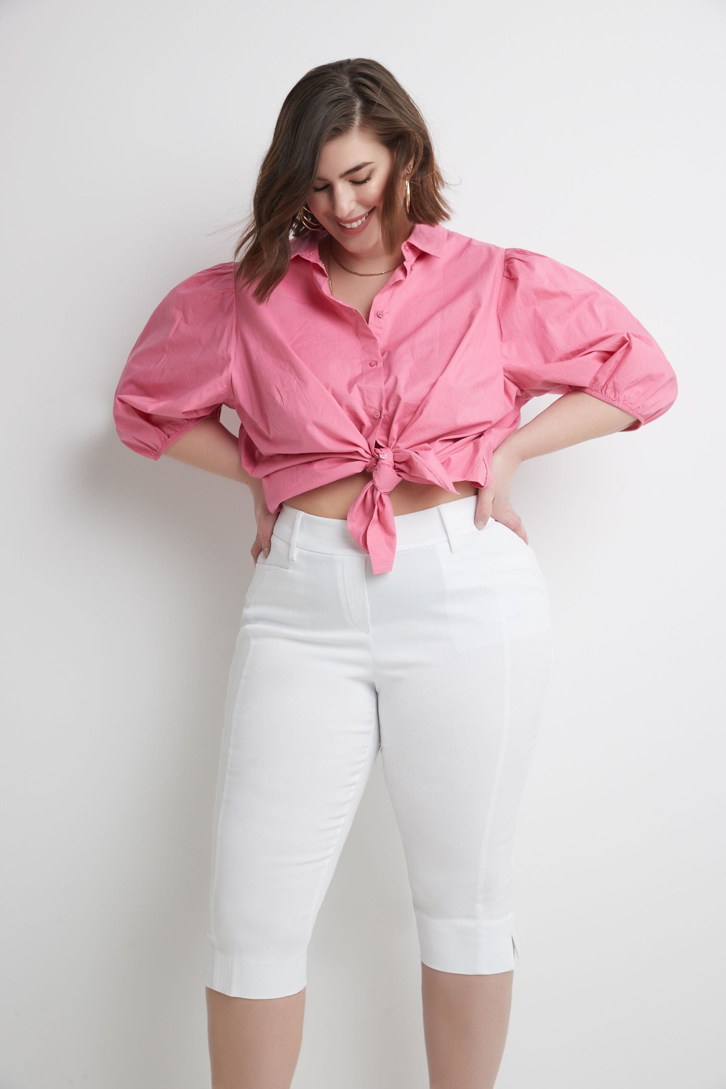 Slimming Plus Size Capris with Real Pockets