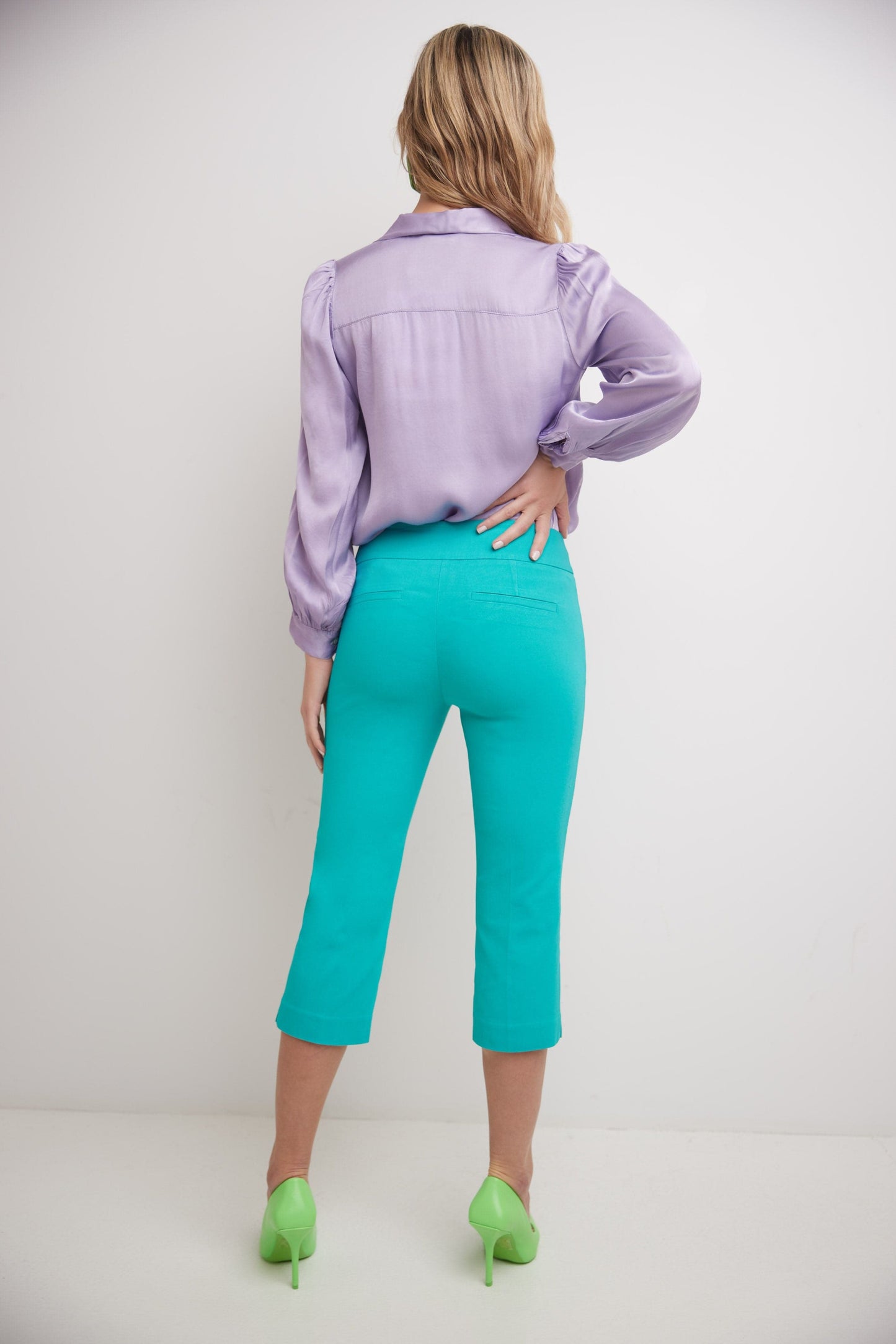 Secret Pocket Capris with Wide Waistband