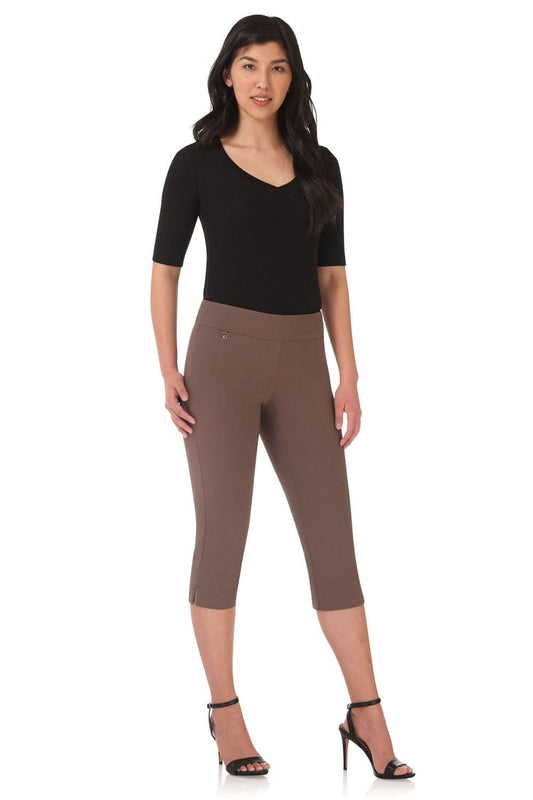 Secret Pocket Capris with Wide Waistband