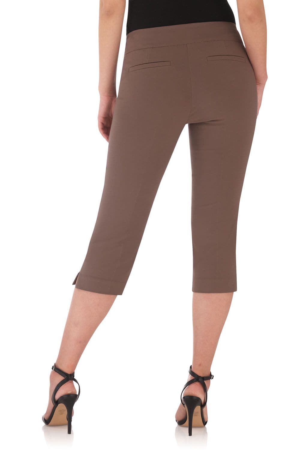 Secret Pocket Capris with Wide Waistband