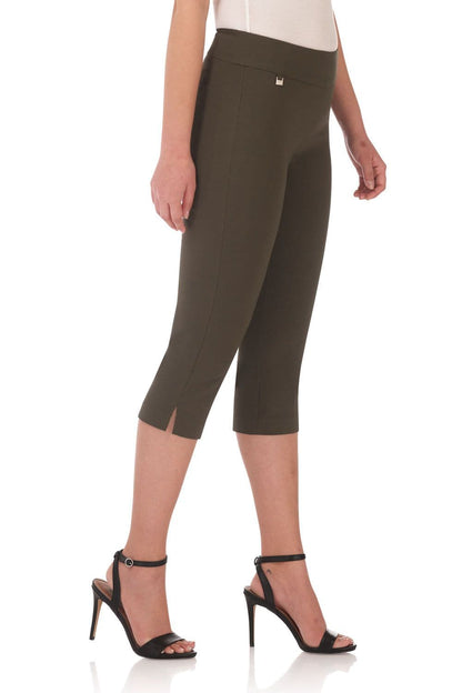 Secret Pocket Capris with Wide Waistband