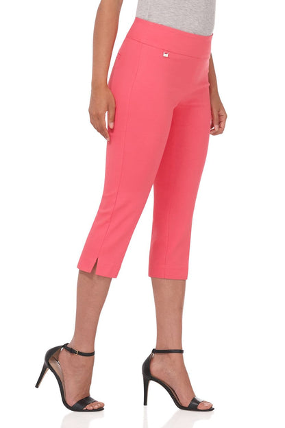 Secret Pocket Capris with Wide Waistband