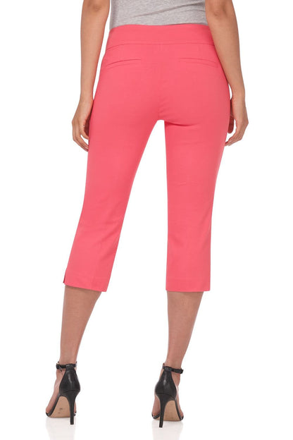 Secret Pocket Capris with Wide Waistband