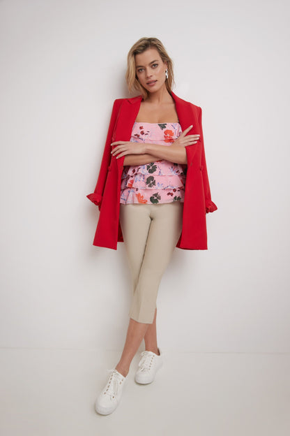 Secret Pocket Capris with Wide Waistband