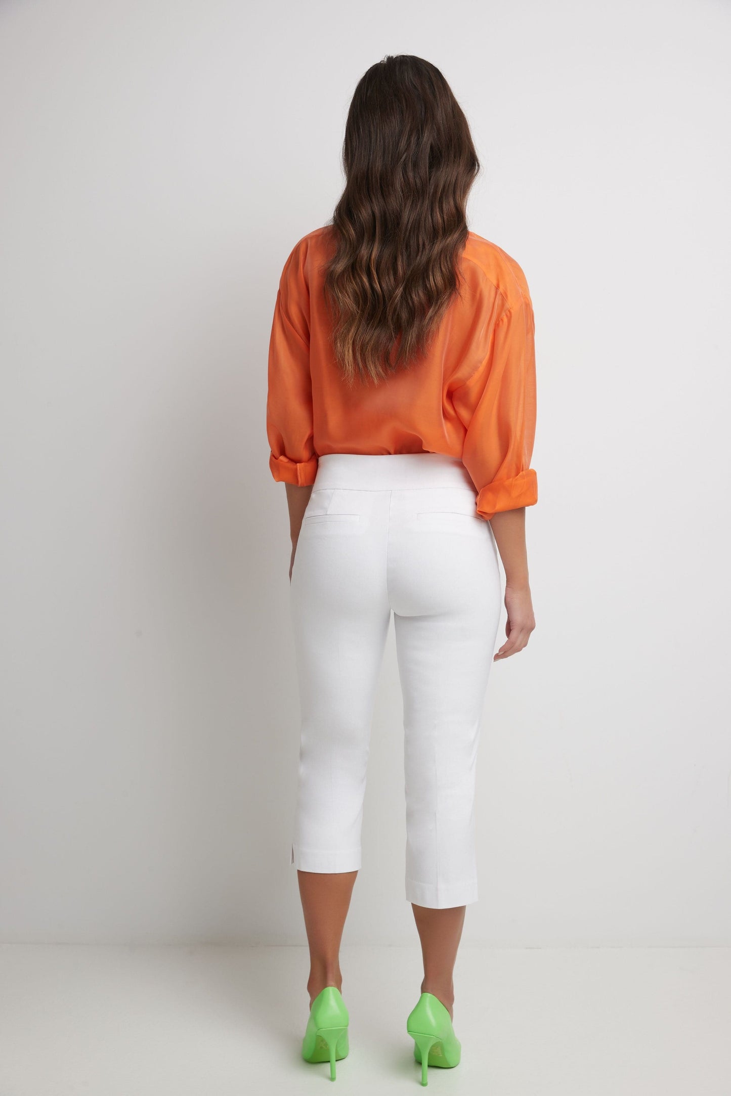 Secret Pocket Capris with Wide Waistband