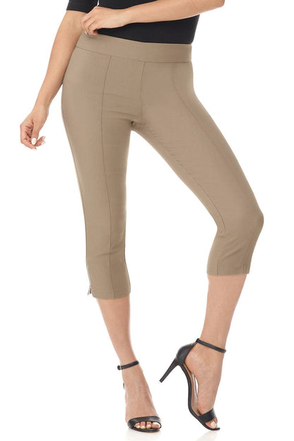 Slimming Capri with Zipper Detail at the Hem