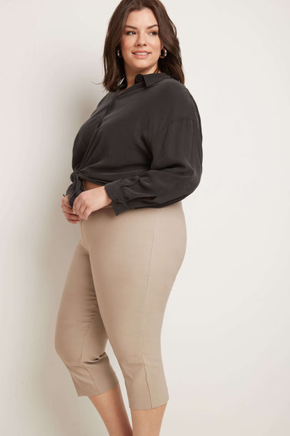 Curvy Capri with Flattering Wide Waistband