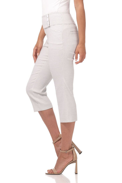 Slimming Capris with Wide Waist and Back Lacing