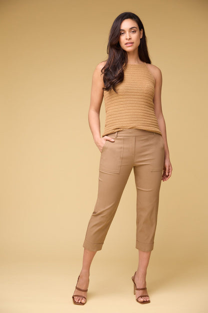 Rekucci EcoCosy Cuffed Modern Cargo Crop Pant