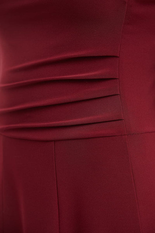 Flared Business Dress with 3/4 Sleeves