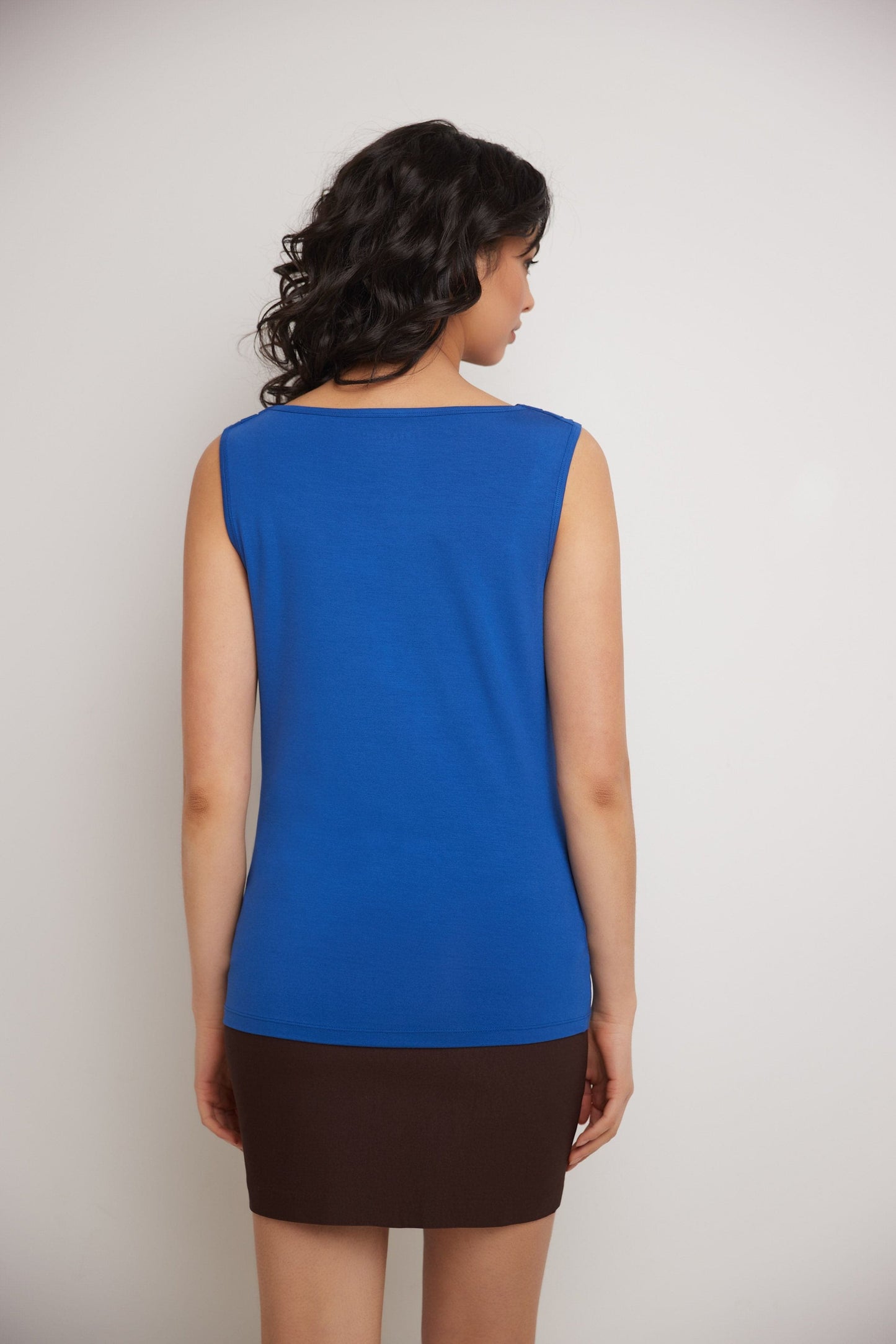 Super Soft Knit Cowl Neck Sleeveless Top