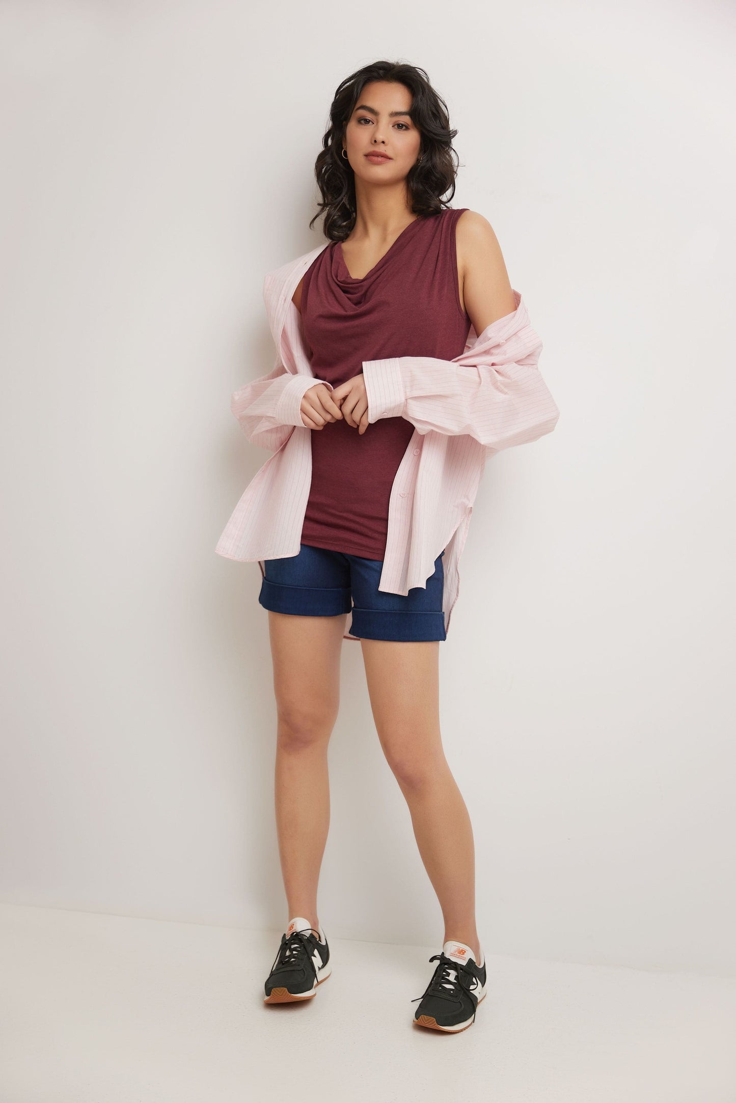 Super Soft Knit Cowl Neck Sleeveless Top