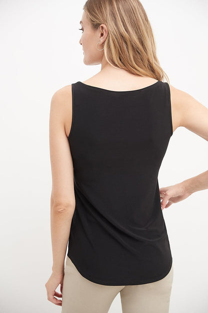 Sleeveless Business Casual Top with Front Zipper