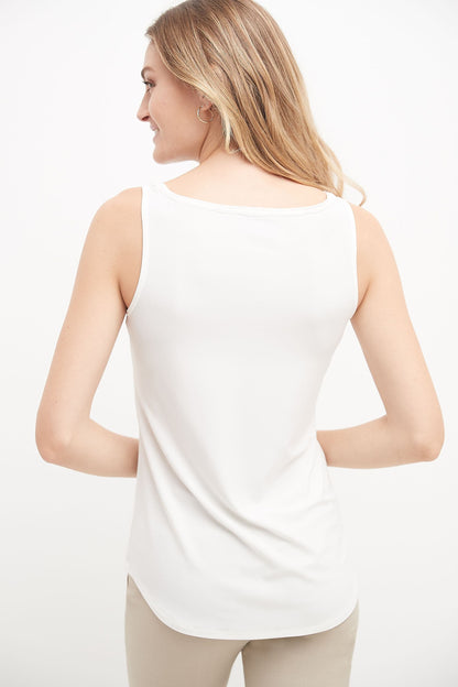 Sleeveless Business Casual Top with Front Zipper