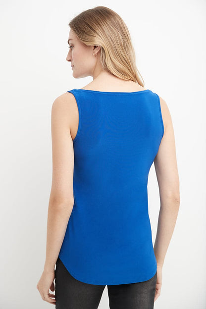 Sleeveless Business Casual Top with Front Zipper