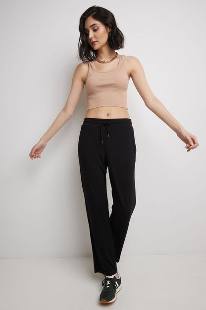 Rekucci Women's Simply Soft Straight Leg Knit Pant