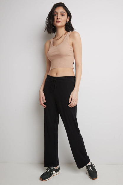 Rekucci Women's Simply Soft Straight Leg Knit Pant