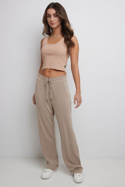 Rekucci Women's Simply Soft Straight Leg Knit Pant