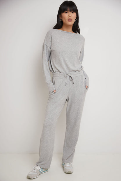 Rekucci Women's Simply Soft Straight Leg Knit Pant