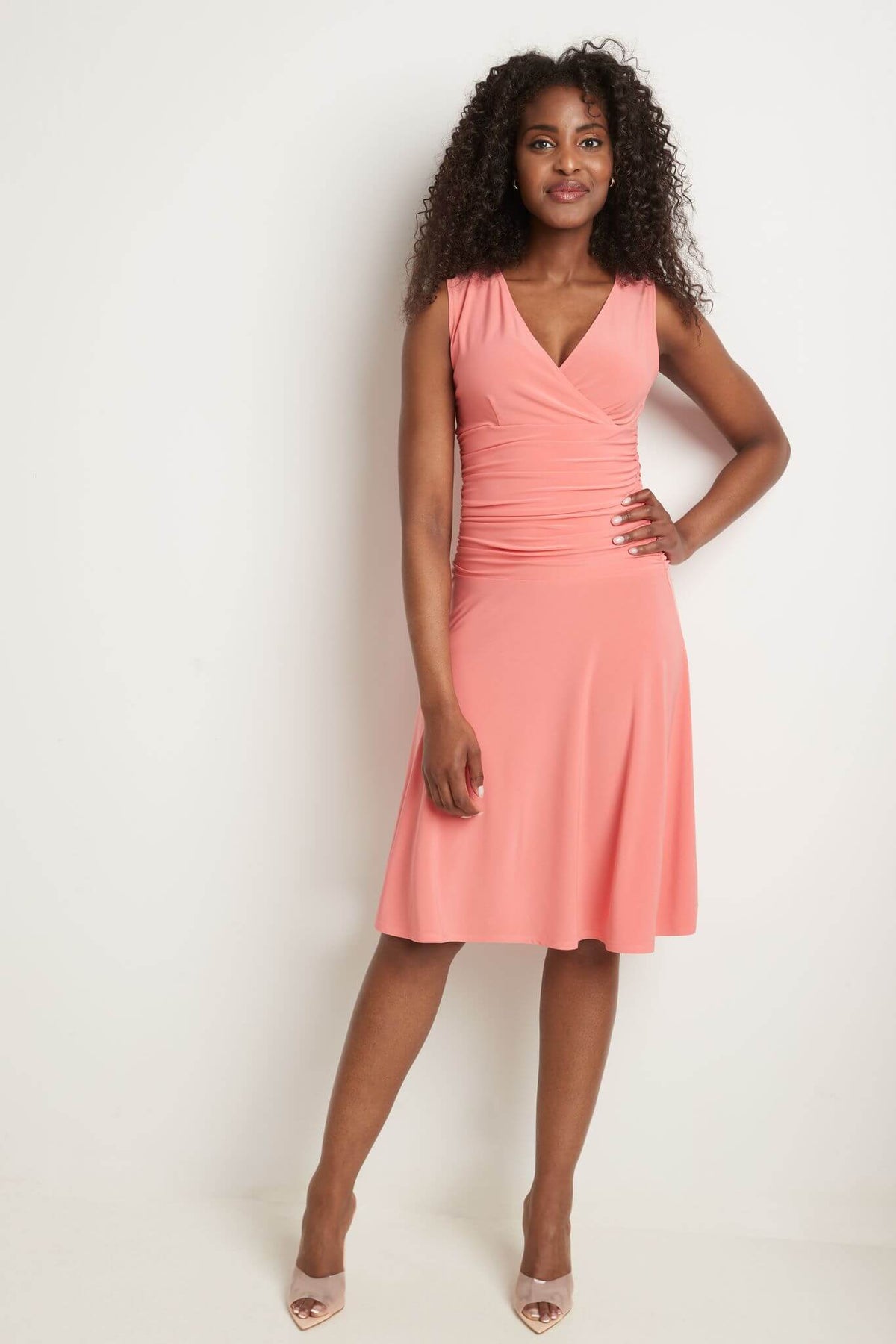 Form-Fitting Sleeveless Dress with Tummy Control