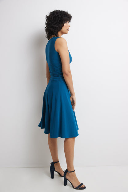 Form-Fitting Sleeveless Dress with Tummy Control
