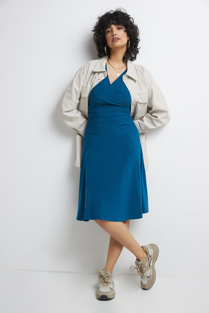 Form-Fitting Sleeveless Dress with Tummy Control